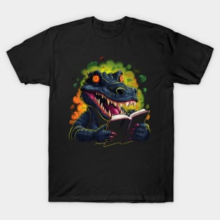 Alligator Reads Book T-Shirt